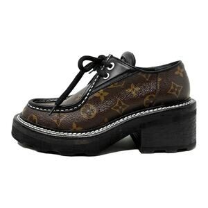Louis Vuitton Beaubourg Derby Monogram Chunky Heel Shoes‎ 37